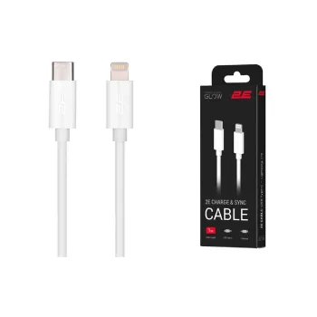 Кабель зарядки и синхронизации 2E USB-C - Lightning, 1 м (2E-CCCL-WH)
