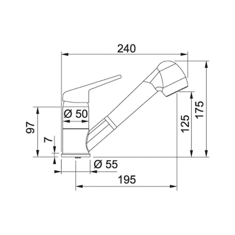 Змішувач для кухні Franke Pull Out (115.0470.675)