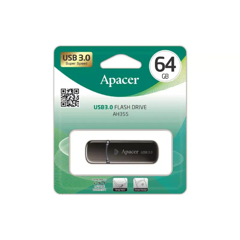 Накопичувач USB Apacer (AP64GAH355B-1)