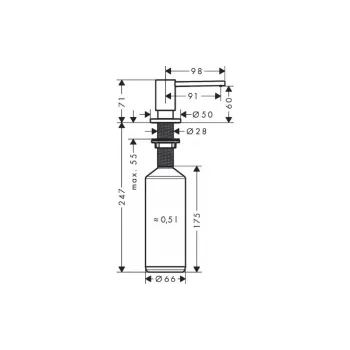 Дозатор моющего средства Hansgrohe A41 (40438800)