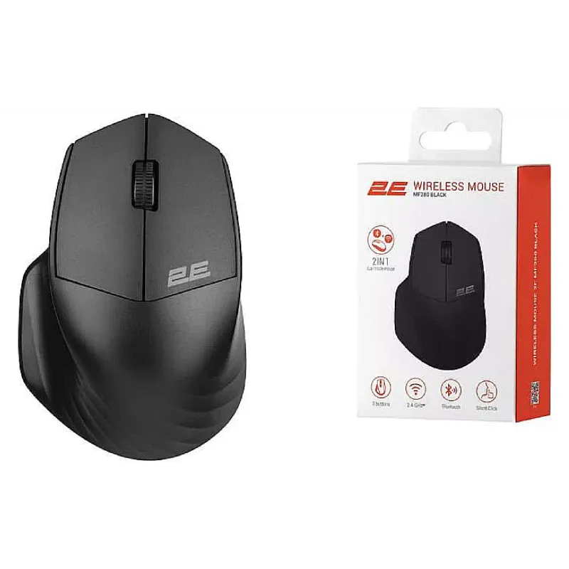 Мишка 2E MF280, Black (2E-MF280WBK)