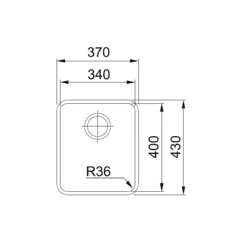 Küchenspüle Franke ANX 110-34 (122.0204.647)