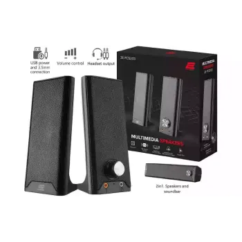 Акустична система 2E (2E-PCS203BK), Metal Black