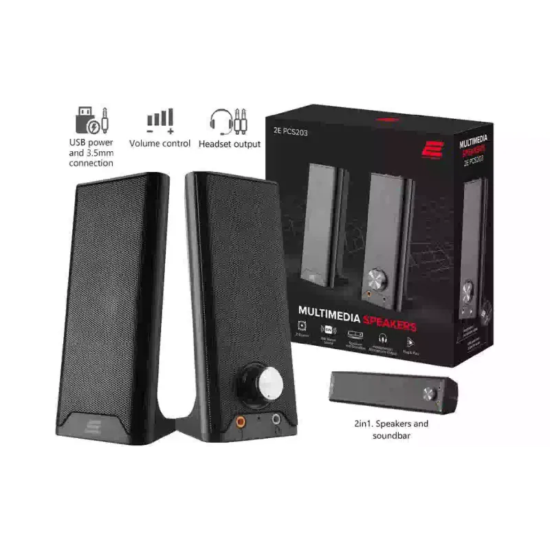 Acoustic system 2E (2E-PCS203BK), Metal Black