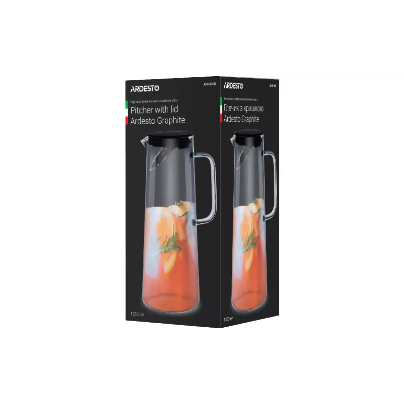 Krug mit Deckel Ardesto Graphite, Gray (AR2613GR)