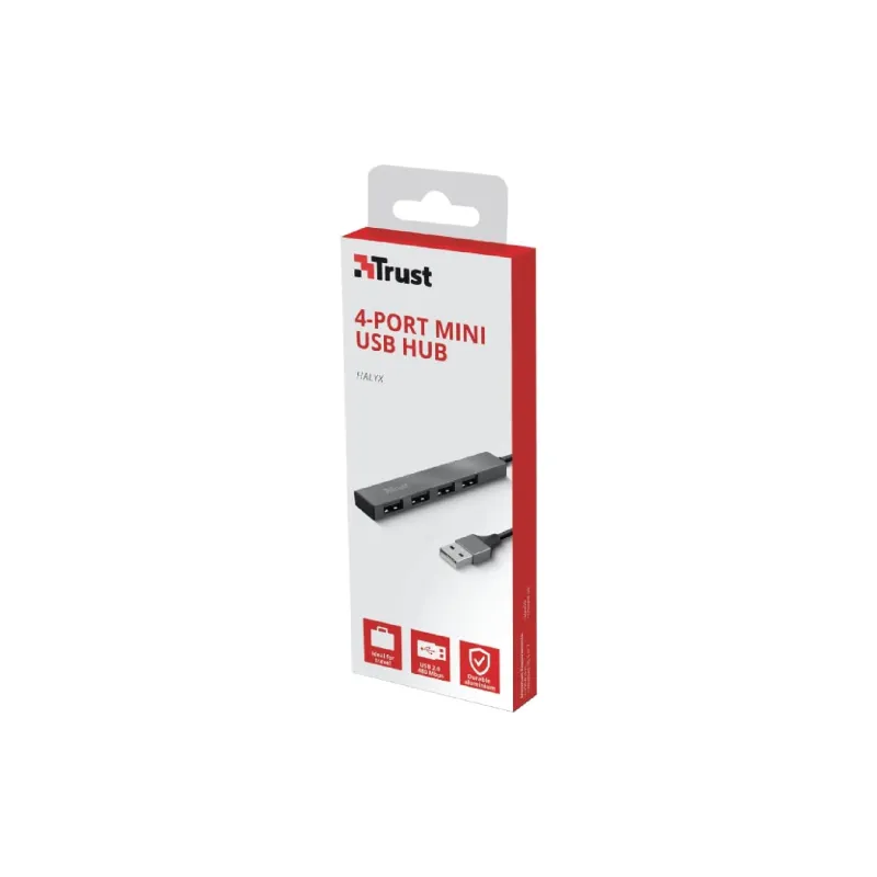 USB-хаб Trust USB-A - USB-A х4 (23786_TRUST), Gray