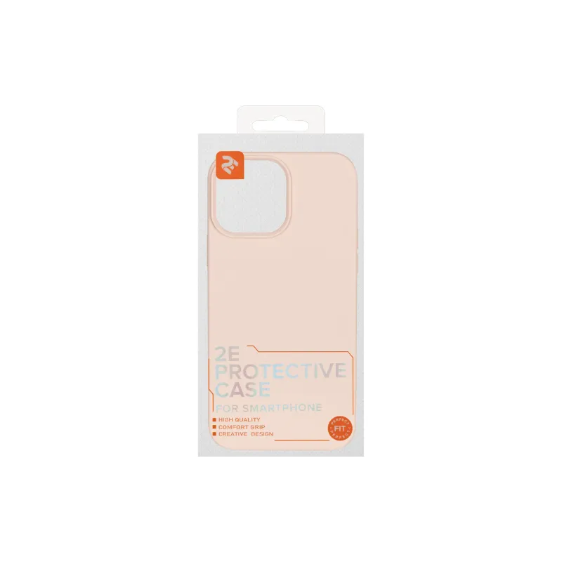قضية 2E Liquid Silicone, Beige/Pink (2E-IPH-13PRM-OCLS-RP)