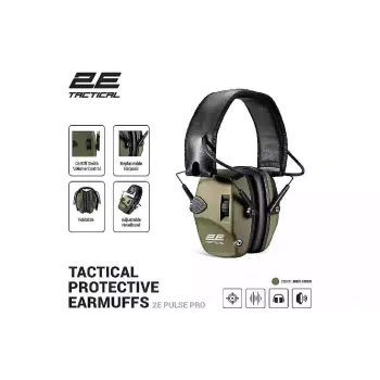 Tactical headphones 2E Pulse Pro, Army Green (2E-TPE026ARGN)