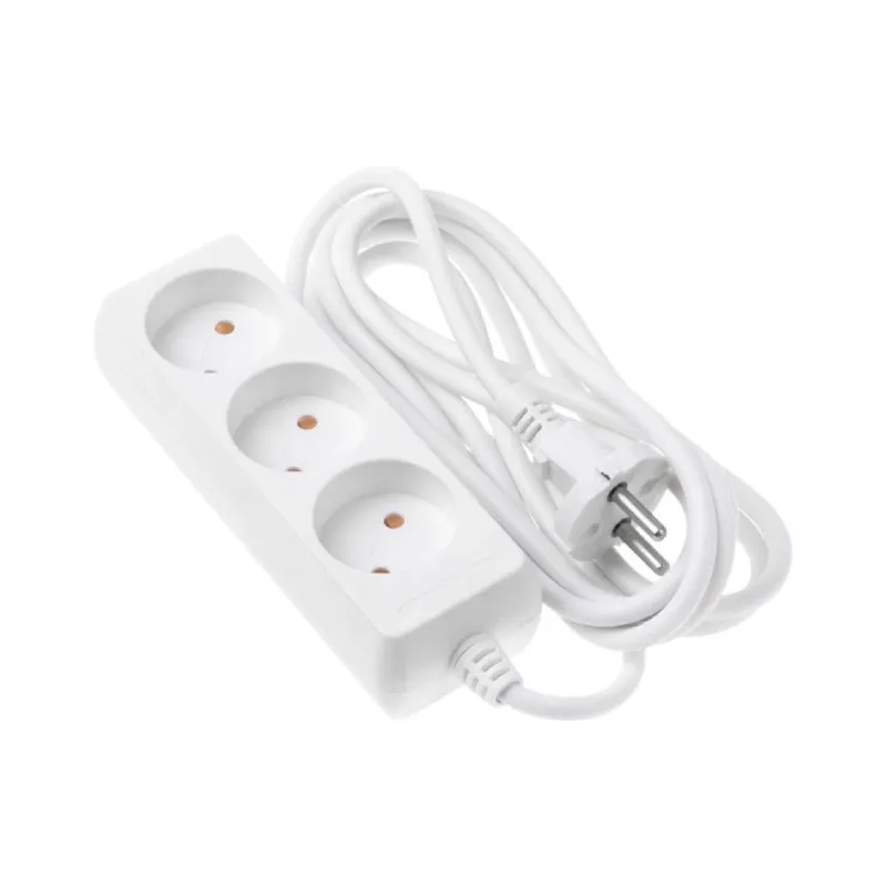 Hálózati hosszabbító kábel 2E, White (2E-U03M3)