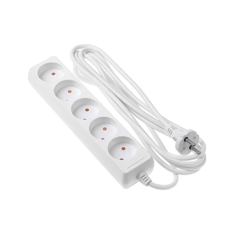 Мрежов удължителен кабел 2E, White (2E-U0510M1.5)