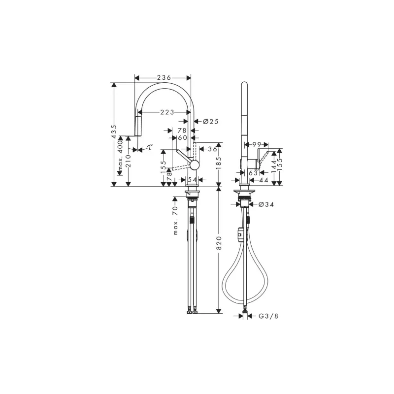 konyhai csaptelep Hansgrohe (72802000)
