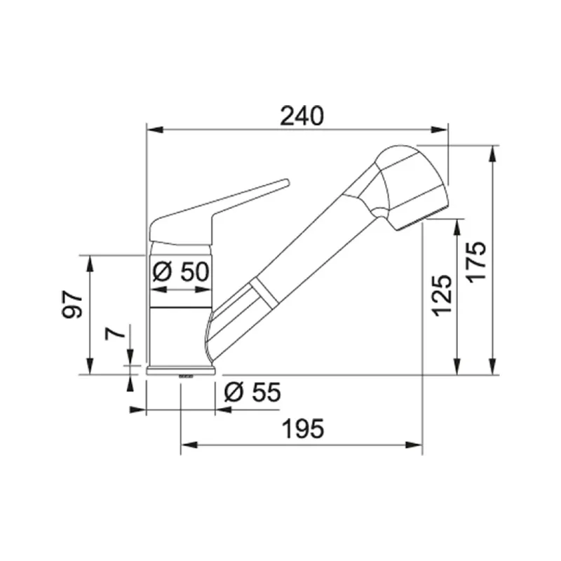 Βρύση κουζίνας Franke Pull Out, White (115.0470.669)