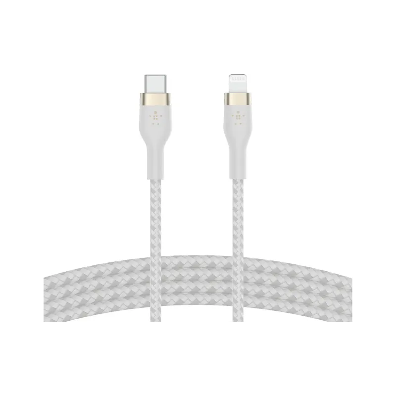 كابل الشحن والمزامنة Belkin USB-C - Lightning, White (CAA011BT1MWH)