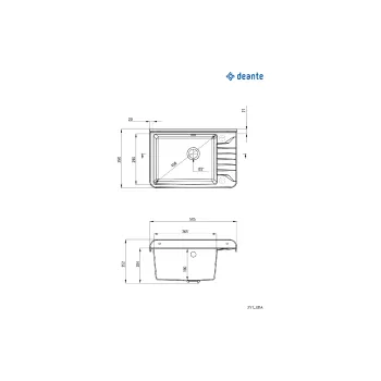 حوض المطبخ Deante (ZYT_211A)