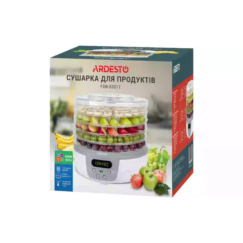 Dryer for vegetables and fruits Ardesto (FDB-5321T), White