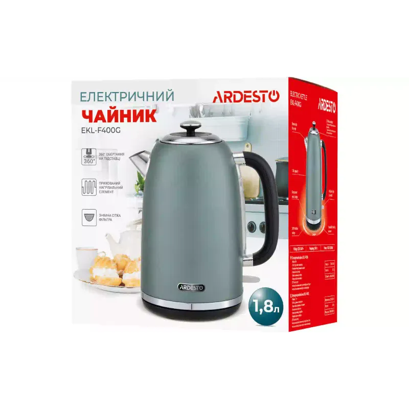 Ηλεκτρικός βραστήρας Ardesto, Mint (EKL-F400G)