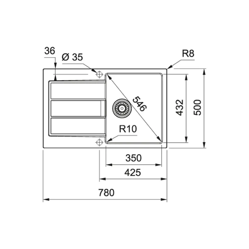Küchenspüle Franke 611-78, Gray (143.0621.334)