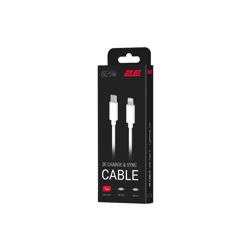 Lade- und Synchronisationskabel 2E USB-C - Lightning, White (2E-CCCL-WH)