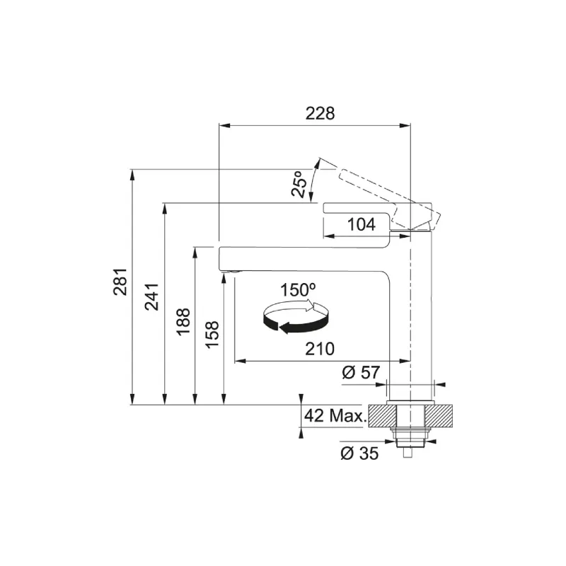 Кухненски кран Franke, Gray (115.0621.599)