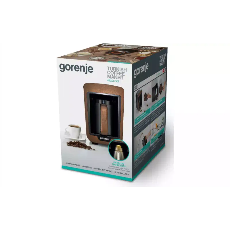 Aparat za kavo s kapljičnim nastavkom Gorenje E100ACM, Brown (ATCM730T)