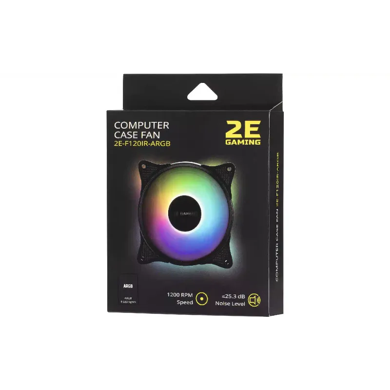 Ventilador de caja 2E, Black (2E-F120IR-ARGB)