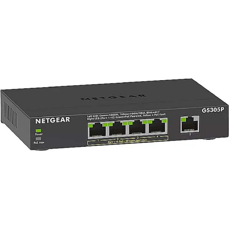 يُحوّل Netgear GS305P (GS305P-200PES)