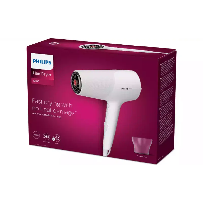Hajszárító Philips 5000 series, White (BHD500/00)