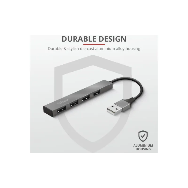 USB-хаб Trust USB-A - USB-A х4 (23786_TRUST), Gray