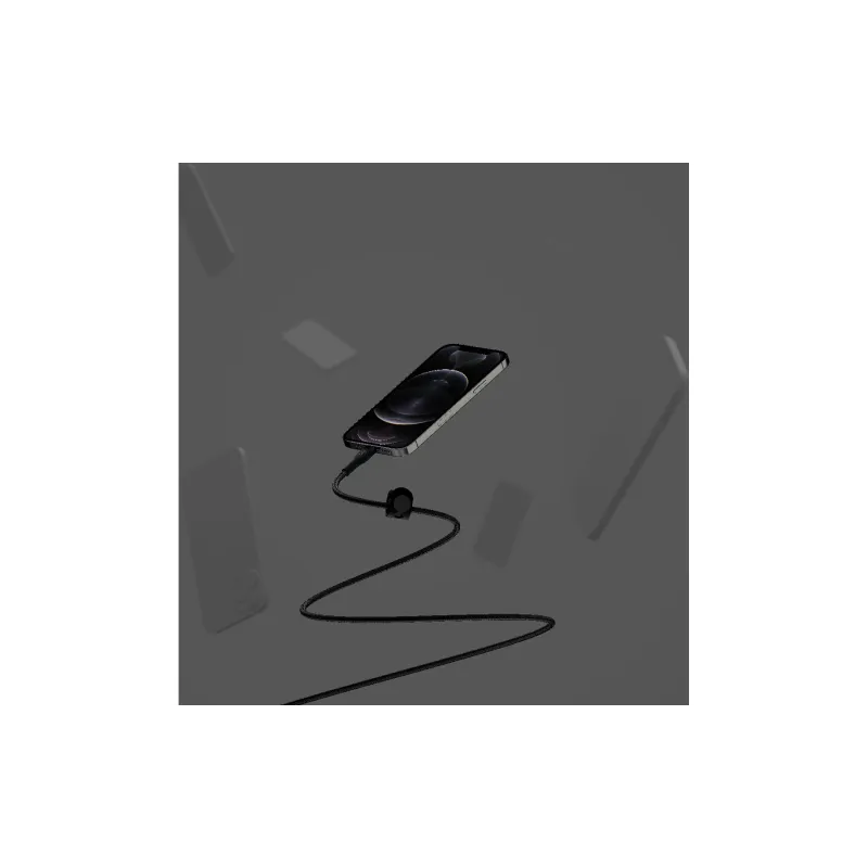 كابل الشحن والمزامنة Belkin USB-C - Lightning, Black (CAA011BT1MBK)