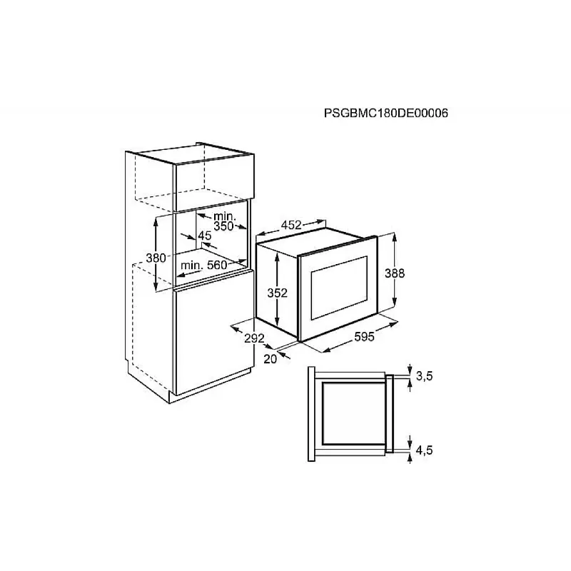 Вградена микровълнова фурна Electrolux, Black (LMS2173EMX)