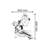 منشار ميتري Bosch GCM 800 SJ (0.601.B19.000)