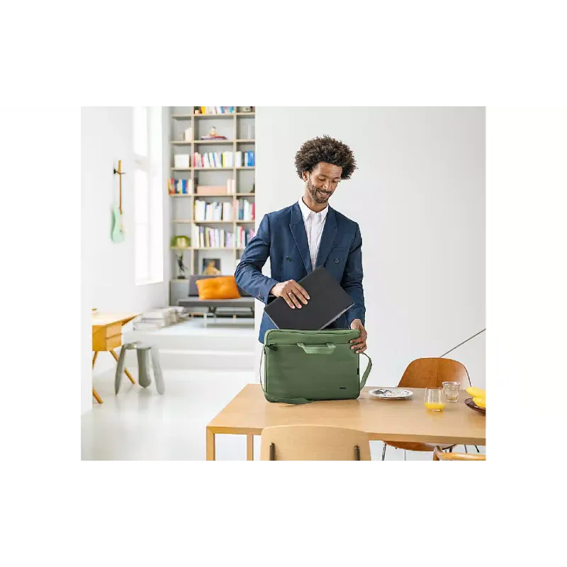 حقيبة كمبيوتر محمول Trust Bologna Slim Laptop Bag, Green (24450)