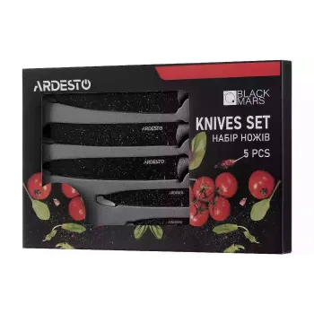 Set of knives Ardesto Black Mars, Black (AR2105BR)