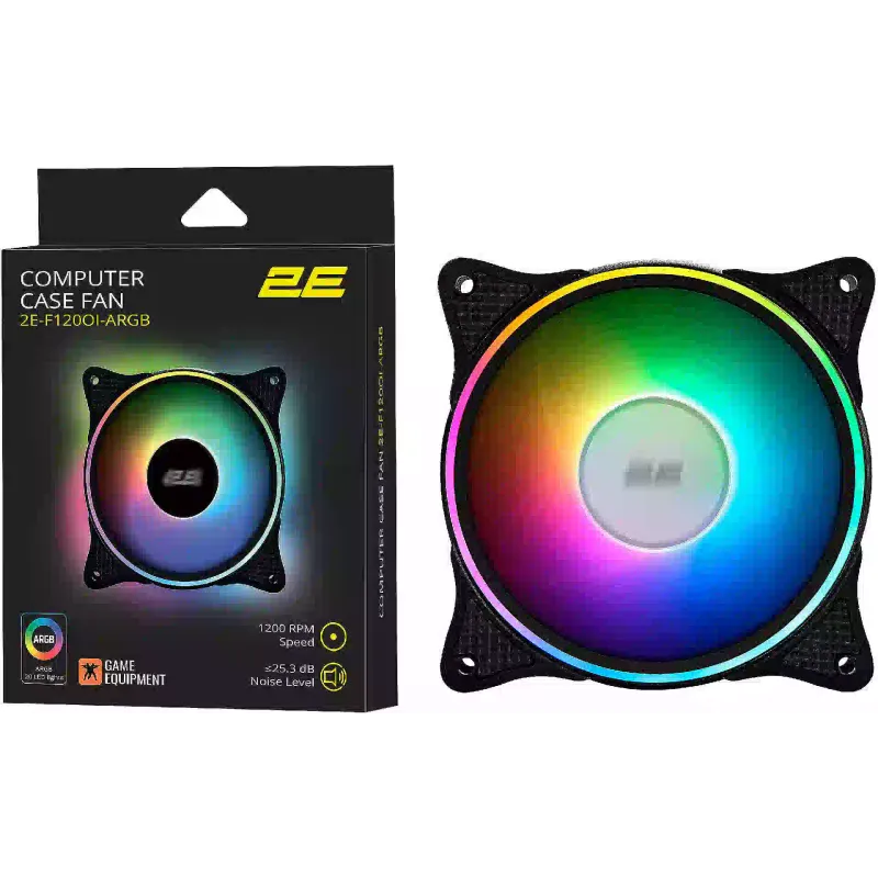 Ventilator ohišja 2E, Black (2E-F120OI-ARGB)