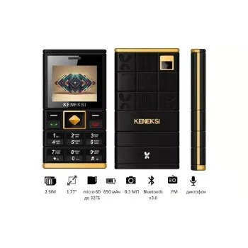 Mobiltelefon Keneksi M1, Black (4623720681487)