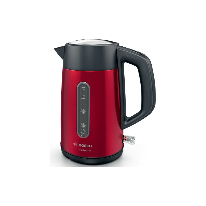 Електрочайник Bosch (TWK4P434), 1700 мл, Red/Grey