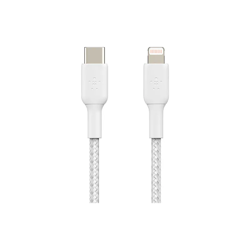 Cabo de carregamento e sincronização Belkin USB-C - Lightning, White (CAA004BT2MWH)