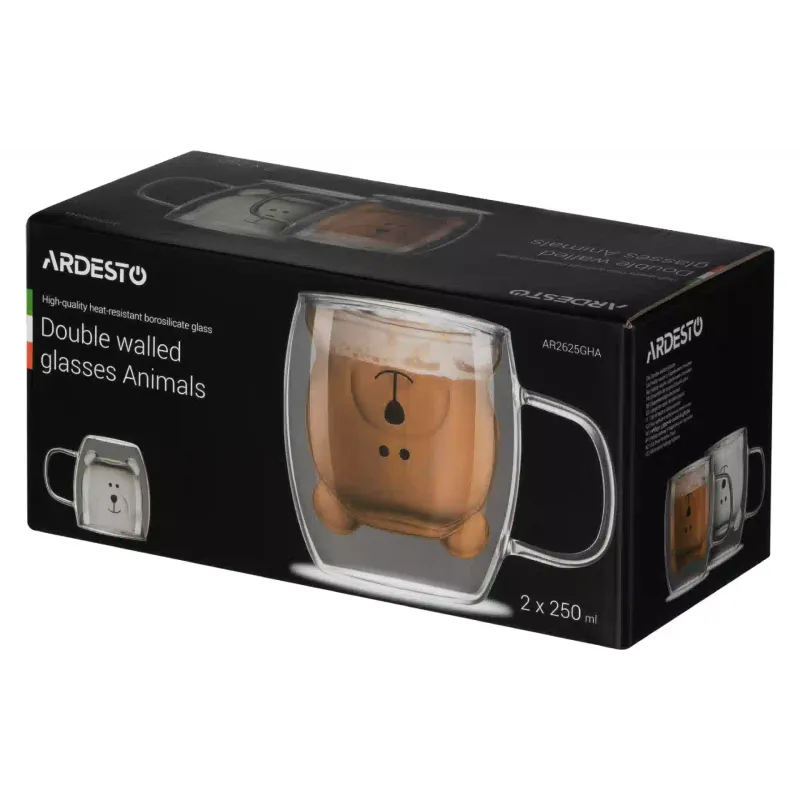 Xícara Ardesto Animals, Transparent (AR2625GHA)