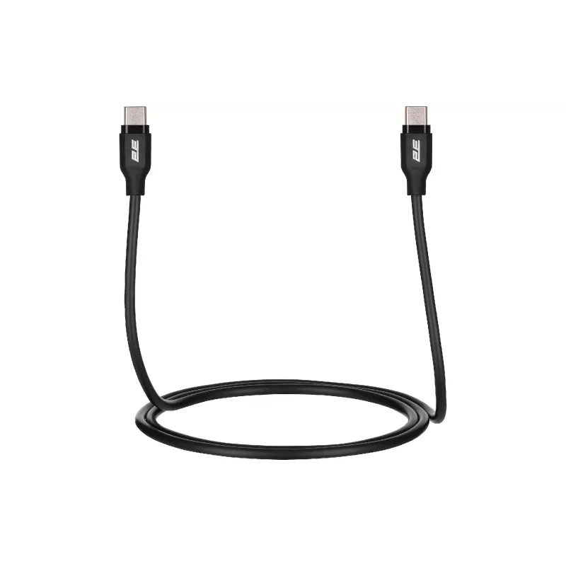 Charging and synchronization cable 2E USB-C - USB-C (2E-CCCC-BL), 60 W, Black