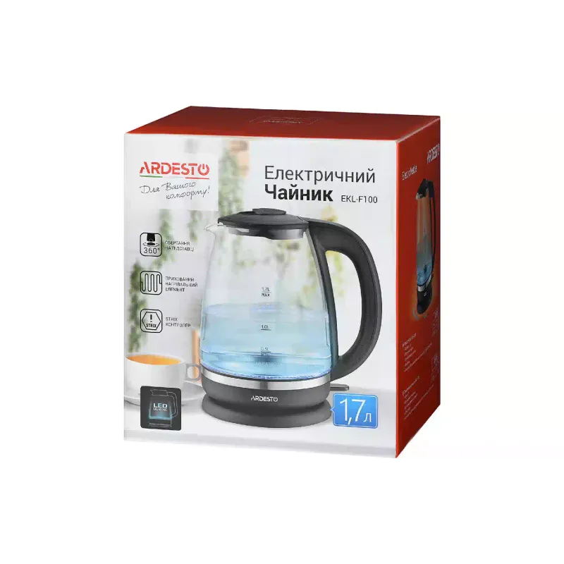 Електрическа кана Ardesto, Black (EKL-F100)