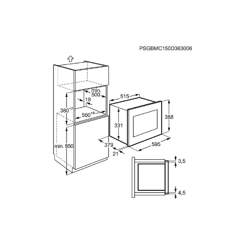 Forno de micro-ondas embutido Electrolux, Champagne (EMT25203OC)