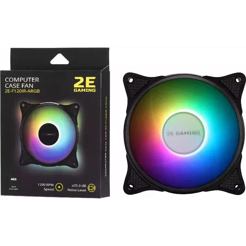 Ventilador de caja 2E, Black (2E-F120IR-ARGB)