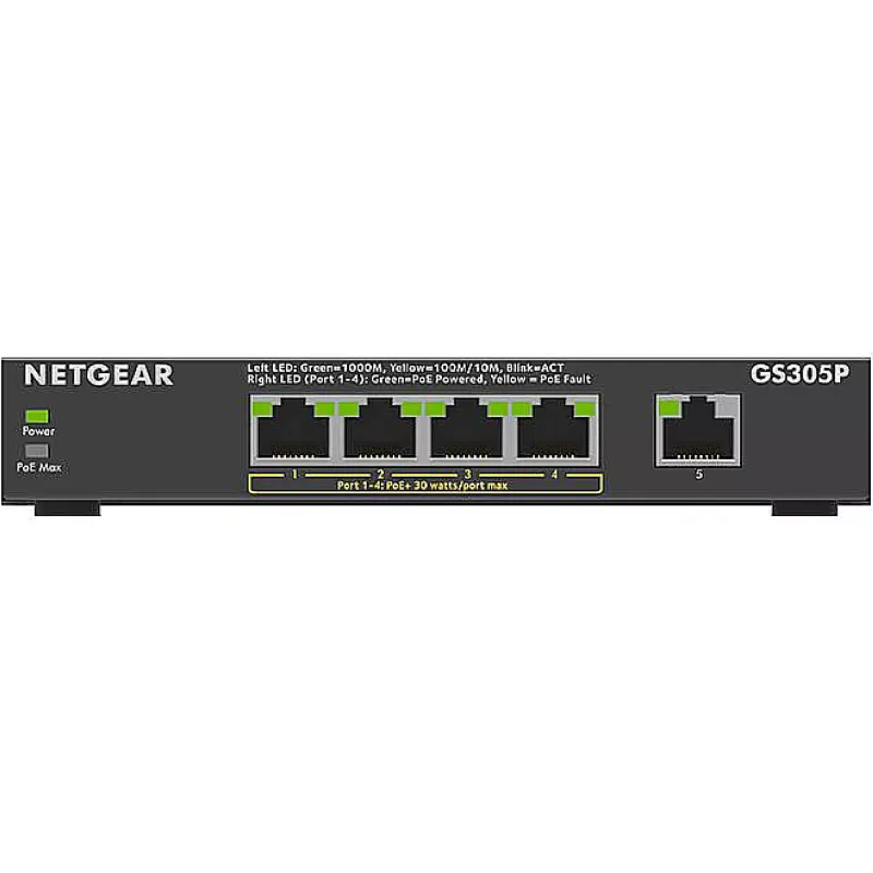 يُحوّل Netgear GS305P (GS305P-200PES)
