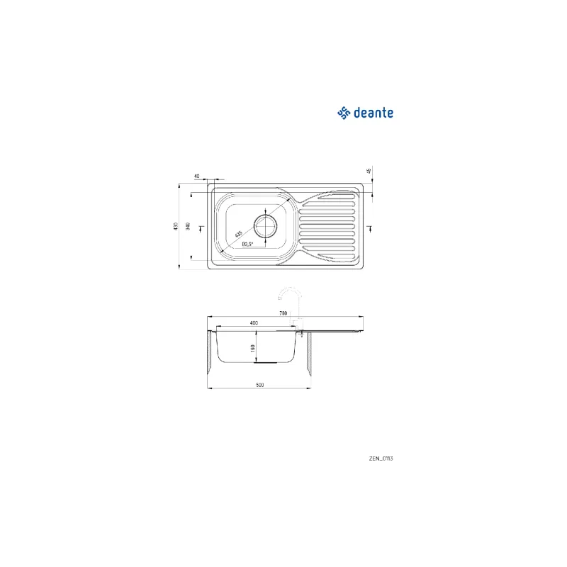 Кухонна мийка Deante (ZEN_0113)