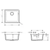 حوض المطبخ Hansgrohe, Gray (43431380)