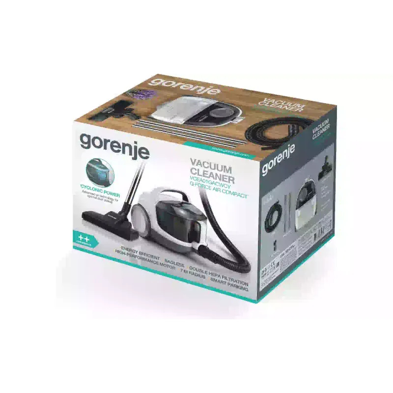 مكنسة كهربائية Gorenje, White (VCEA01GACWCY)