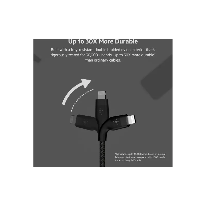 Kábel Belkin, Black (CAA010BT1MBK)