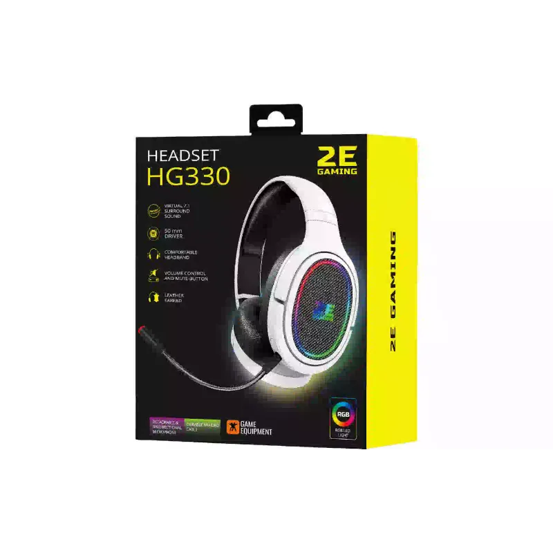 سماعة الرأس 2E, White (2E-HG330WT-7.1)