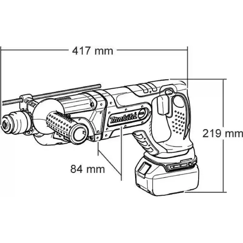 Furadeira de impacto sem fio Makita (DHR241RFJ)