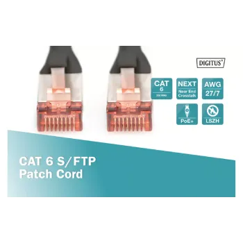 Cable de conexión Digitus, Black (DK-1644-100/BL)